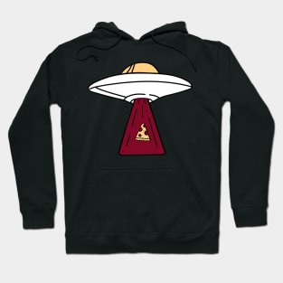 Alien UFO Spaceship Pizza Abducted Hoodie